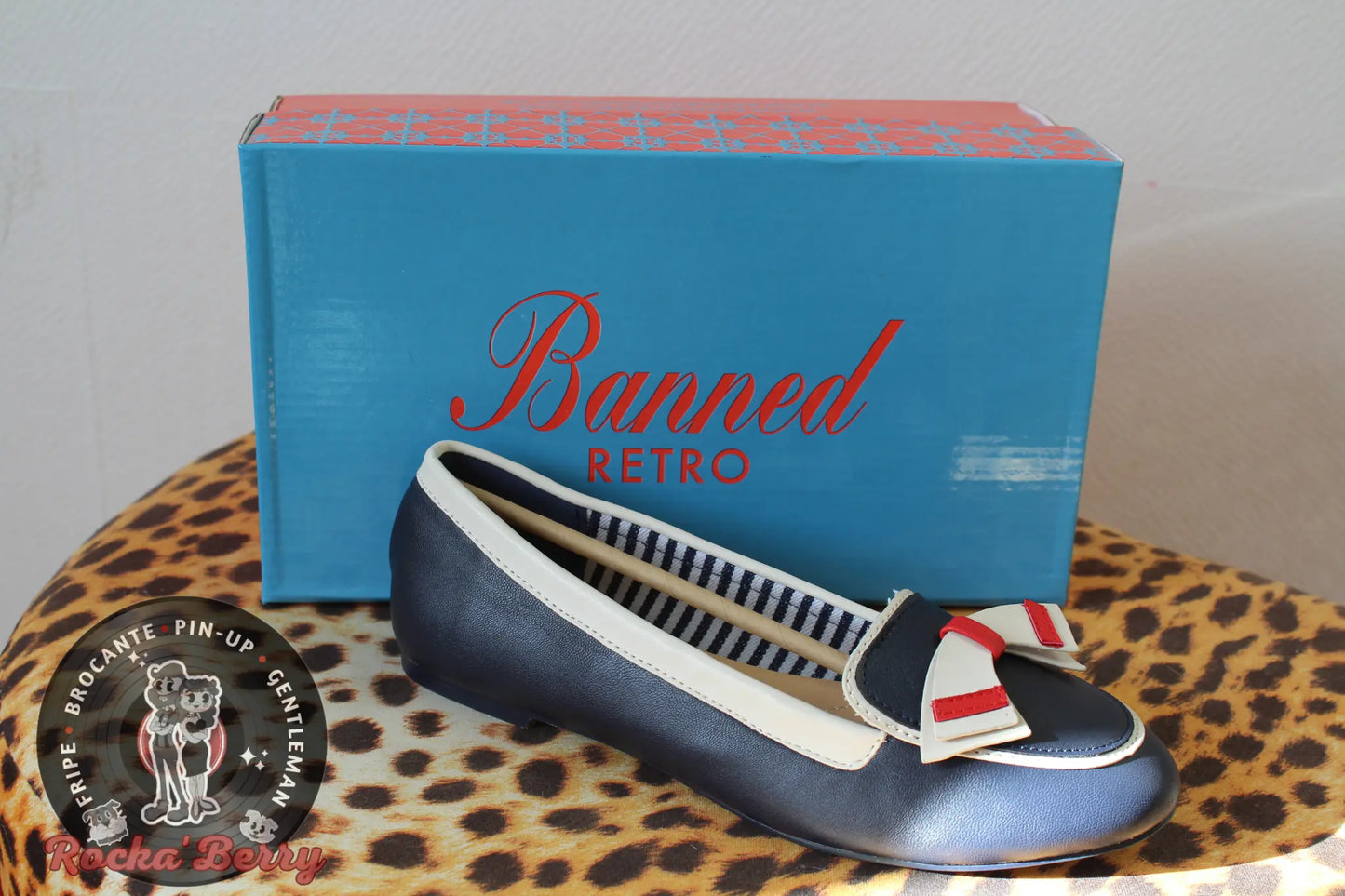 Ballerines Pin-up Navy Bleues - Banned Banned