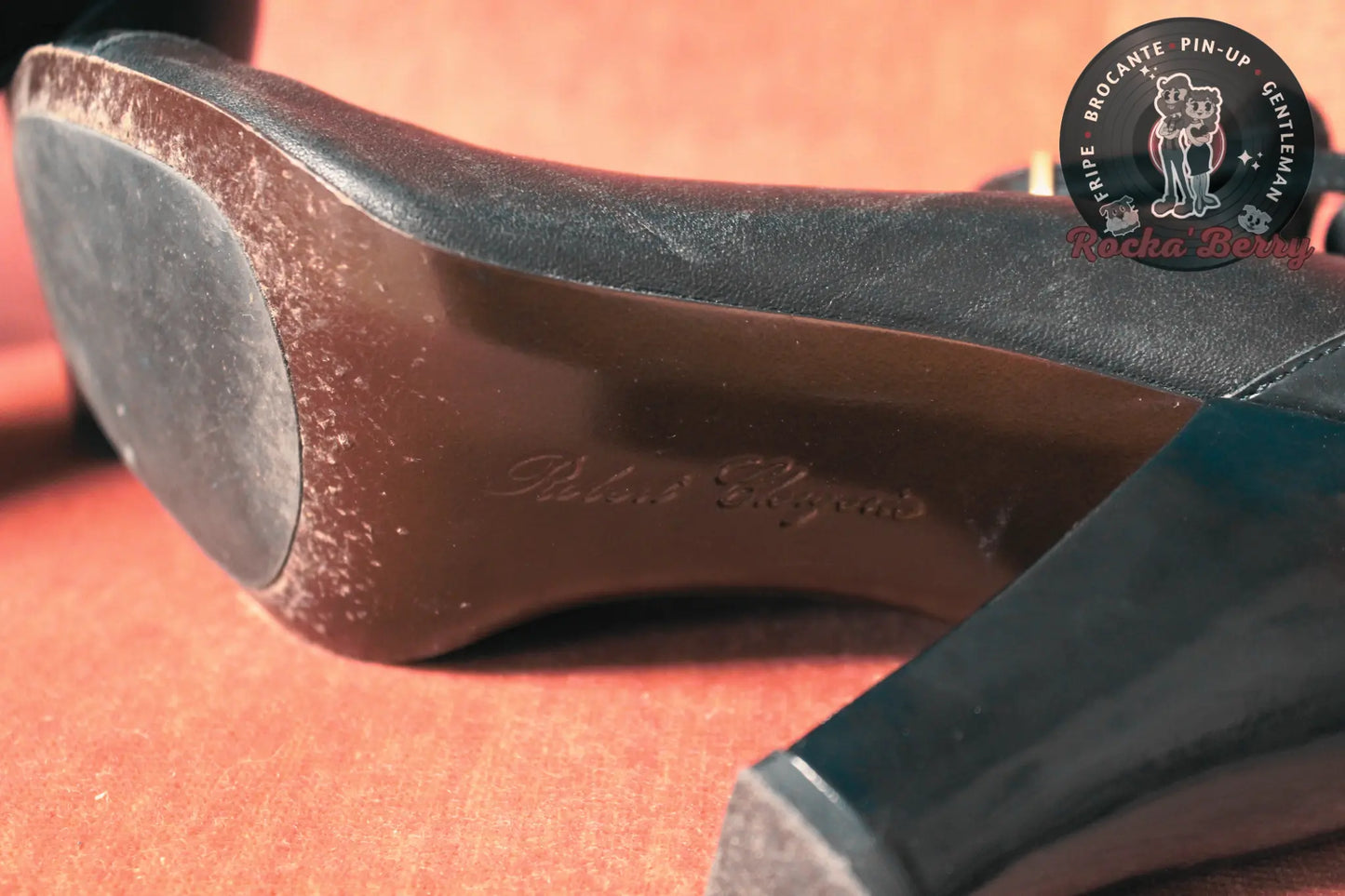 Bottines à Talons Pin-up Vintage Noires - Made in France Rocka'Berry