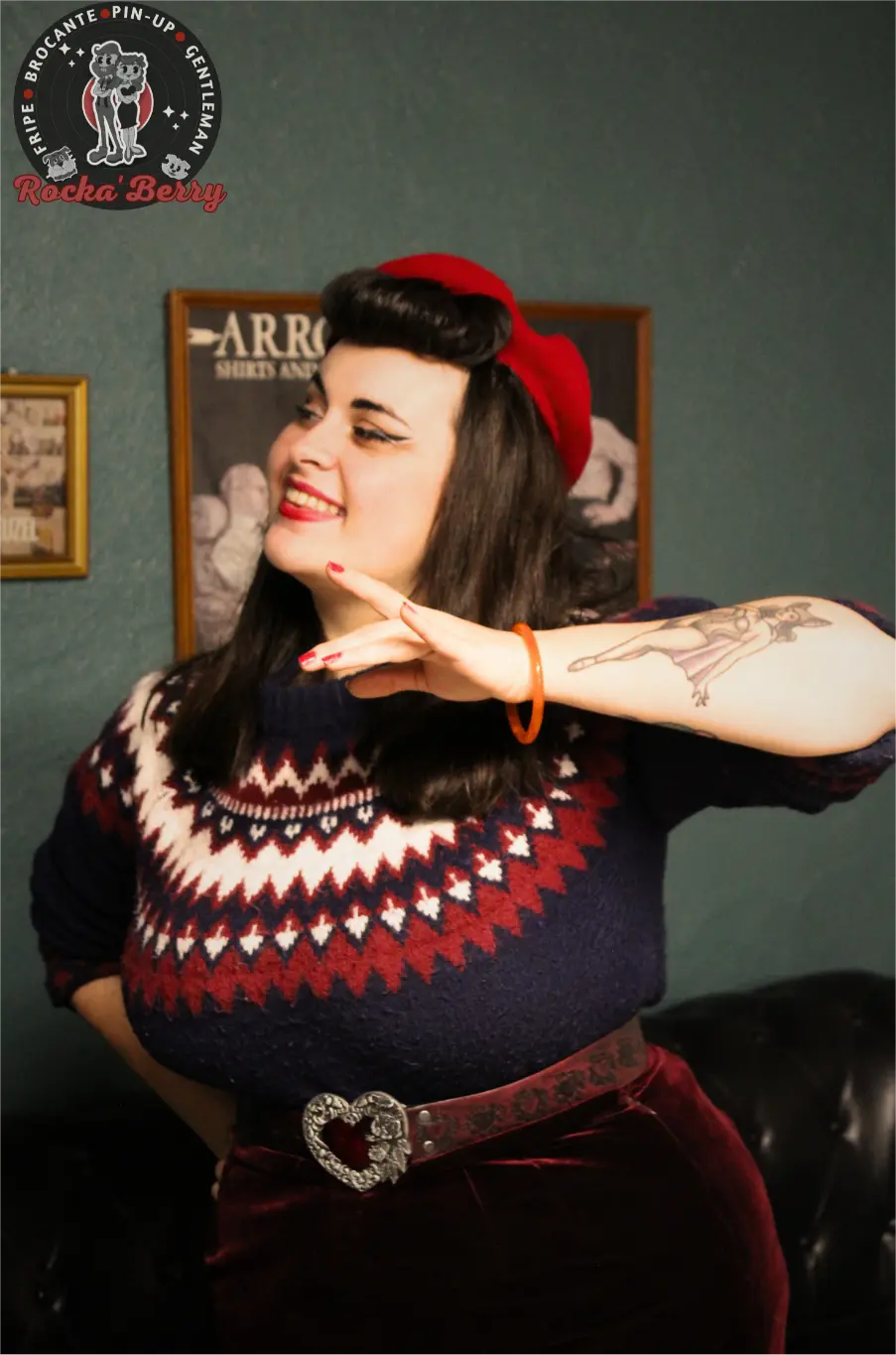 Bracelet Vintage Orange Ambré - Rocka'Berry