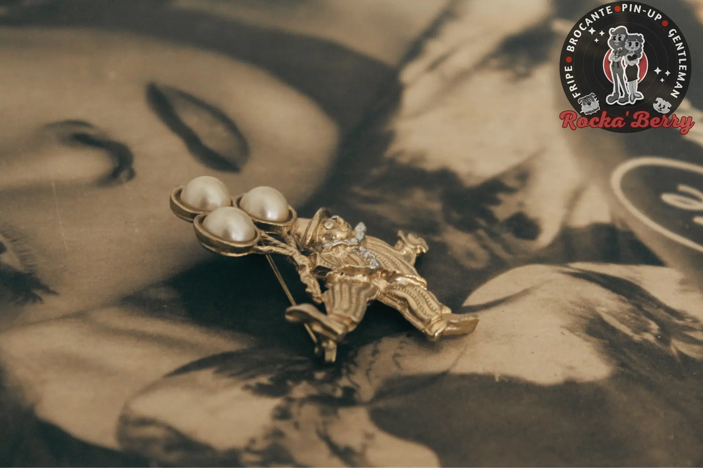 Broche Dorée Clown Rocka'Berry