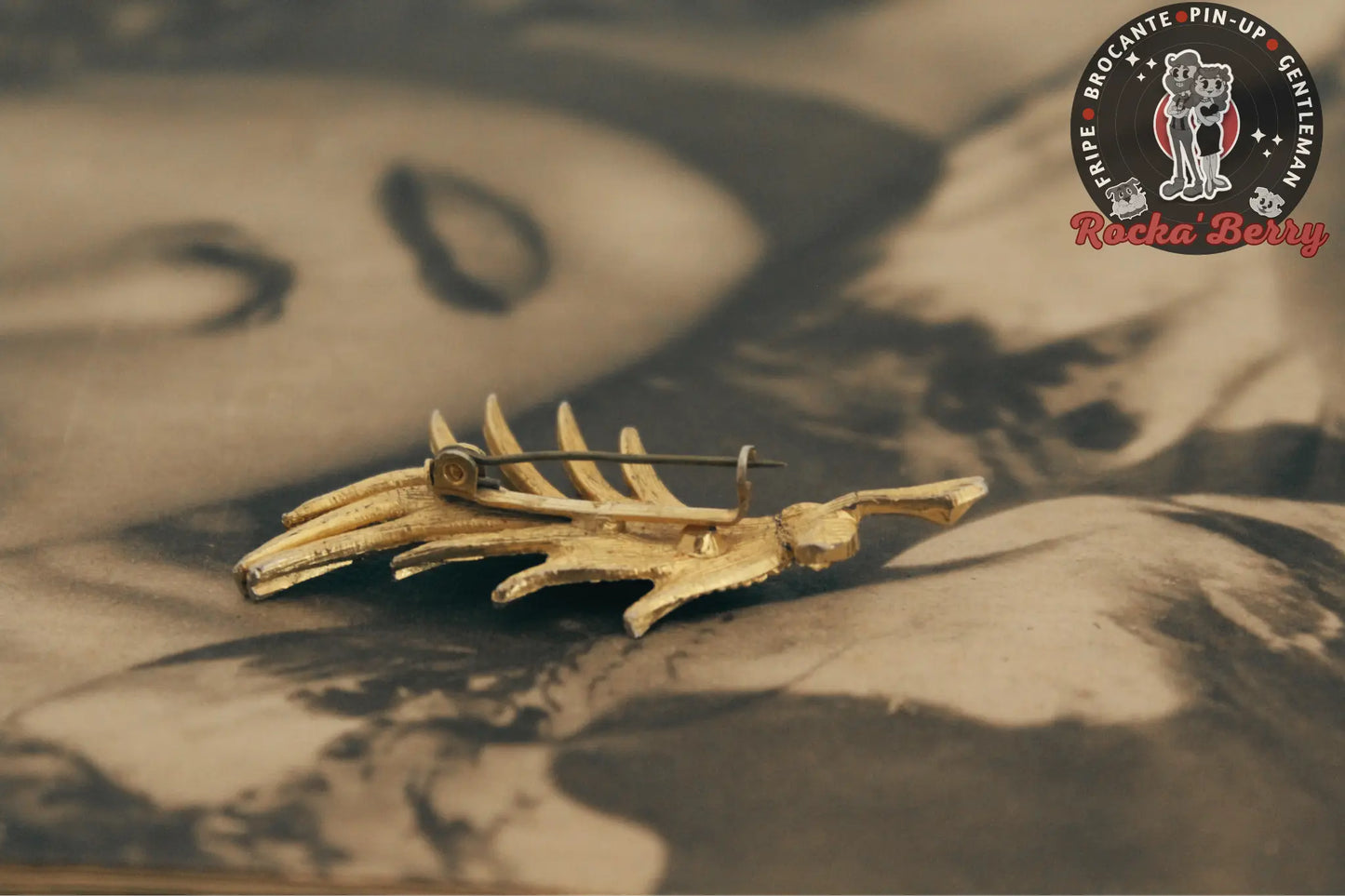 Broche Epis de Blé Dorée Rocka'Berry