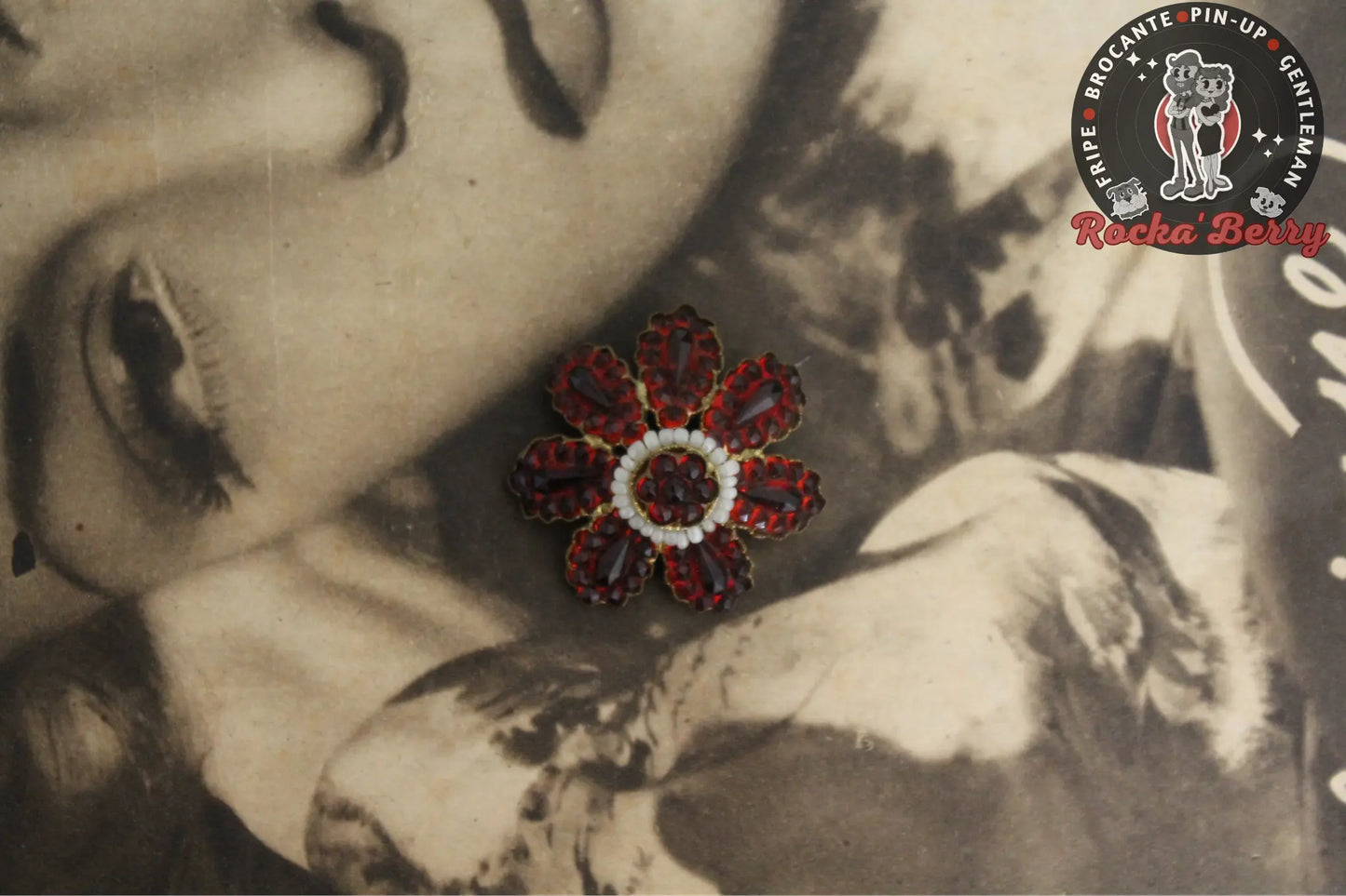 Broche Fleur Perles Rocka'Berry