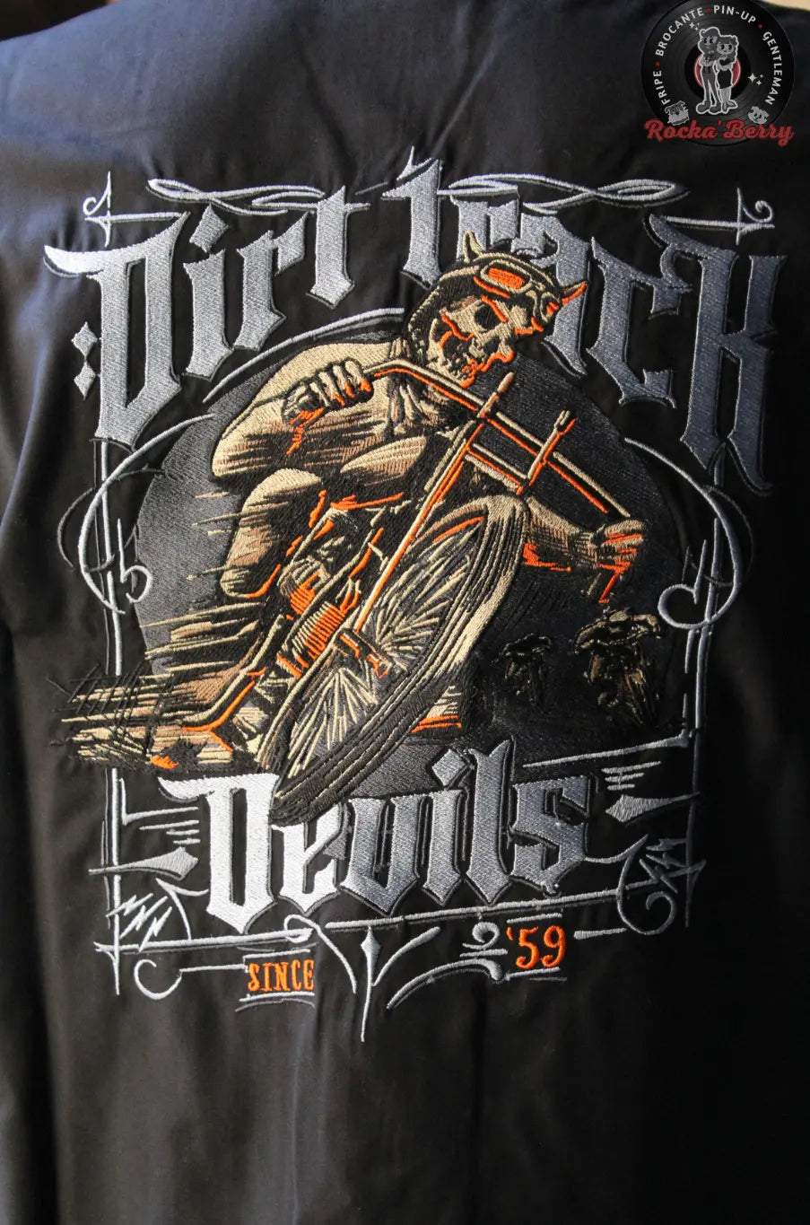 Chemise de Travail Noire Dirt Track Devils - Rumble59 Rumble59