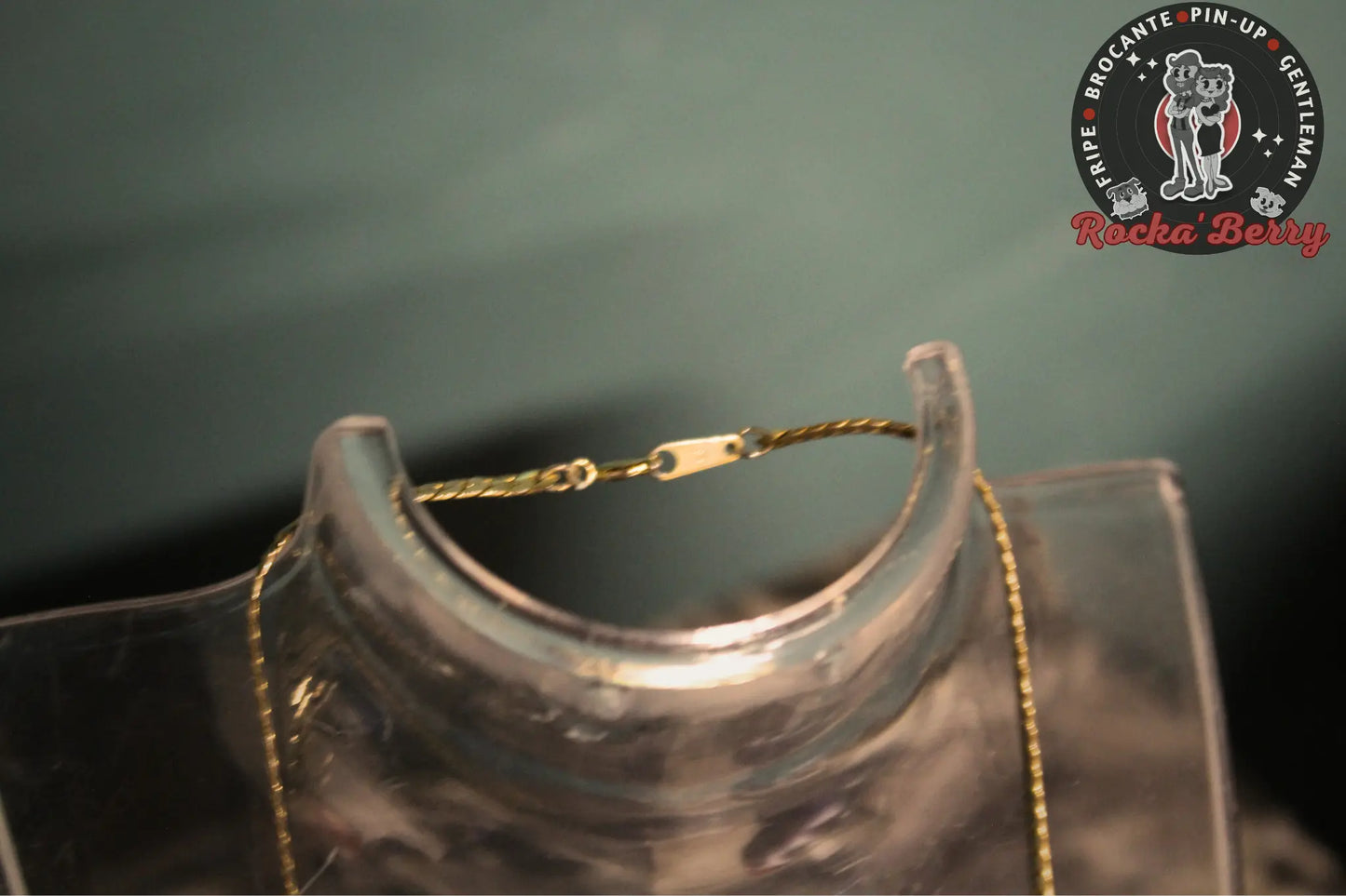 Collier Vintage : Doré & Noir - Rocka'Berry