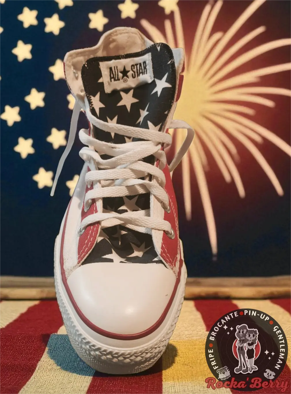 Converse Vintage Homme – 90s Made in USA – Stars, Stripes & Old School Spirit (42) Rocka'Berry