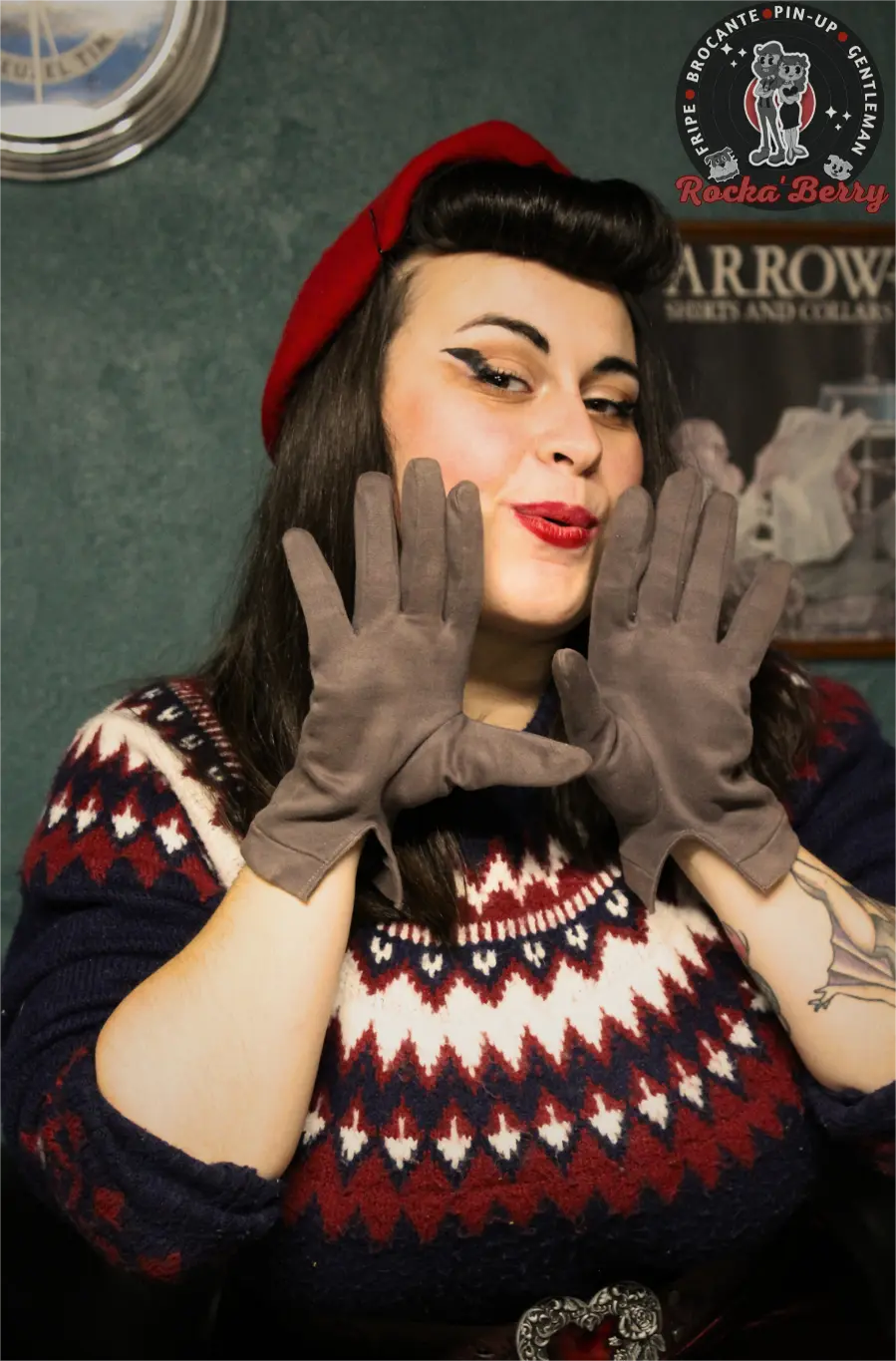 Gants Vintage : Gris Souris - Rocka'Berry