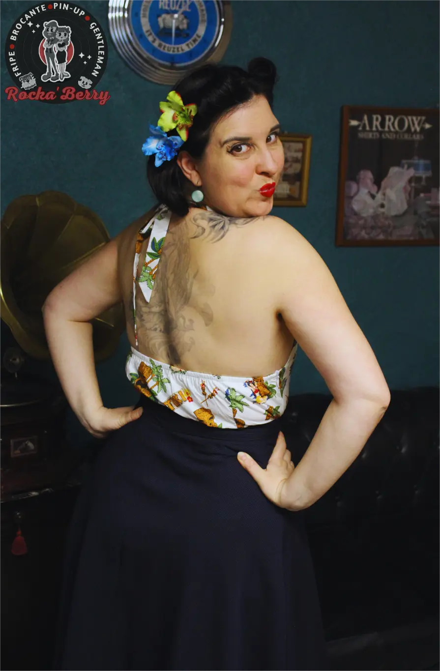 Haut Pinup Rétro Tiki Dreamer - Banned