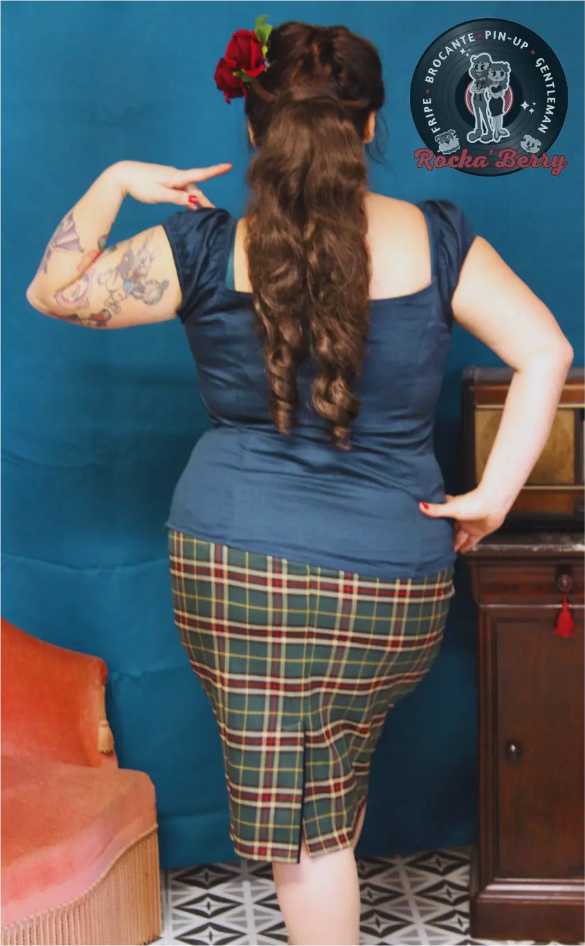 Haut Pinup Rétro Col en Cœur Vert - Banned Banned