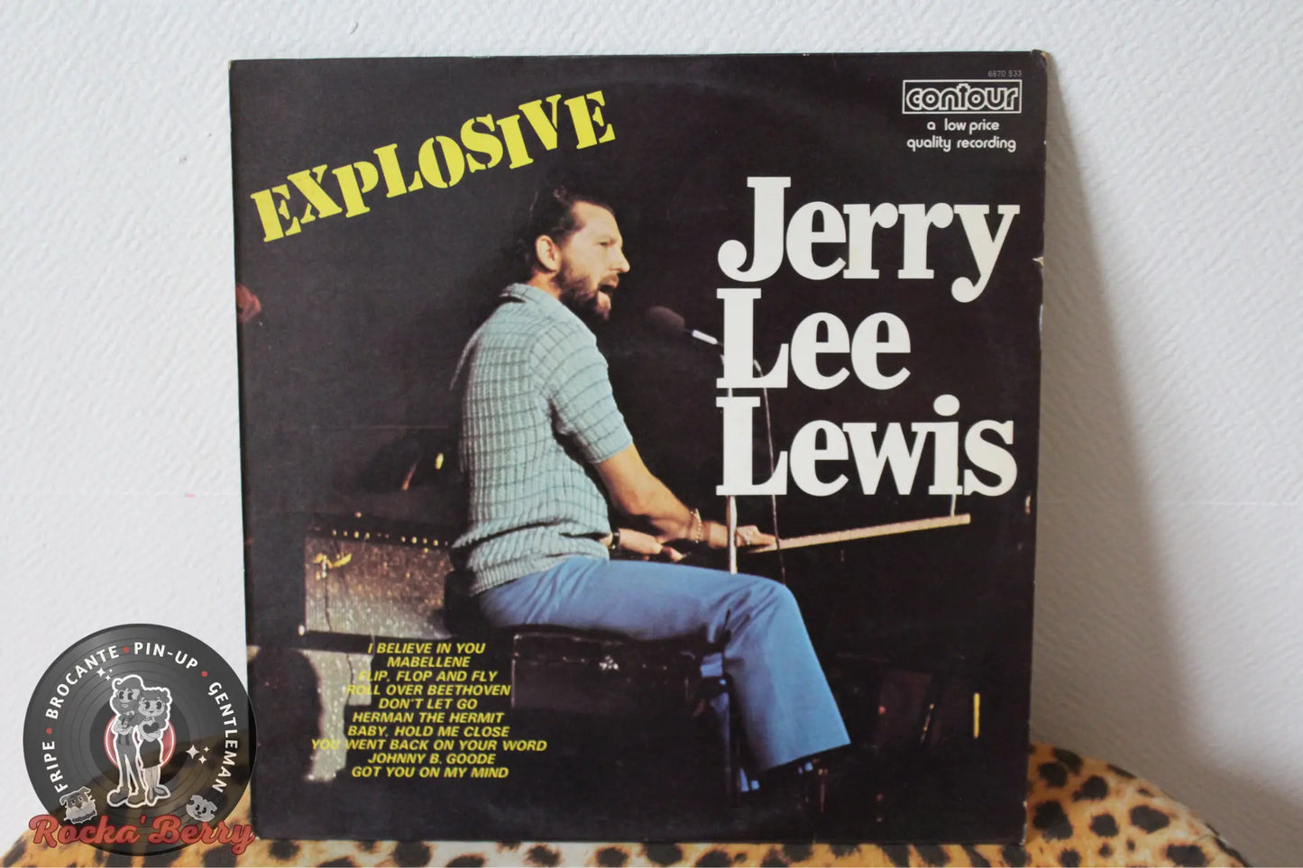Jerry Lee Lewis, "Explosive" (1965)- Vinyle 33T Rocka'Berry