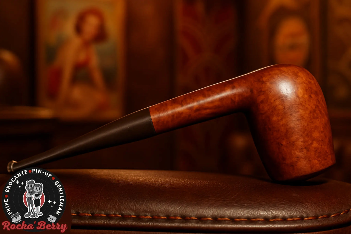 Pipe en Bois Vintage Ropp Marron Foncé - Made in France Rocka'Berry