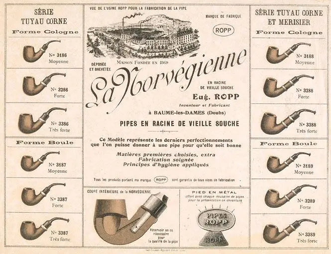 Pipe en Bois Vintage Ropp Marron Foncé - Made in France Rocka'Berry