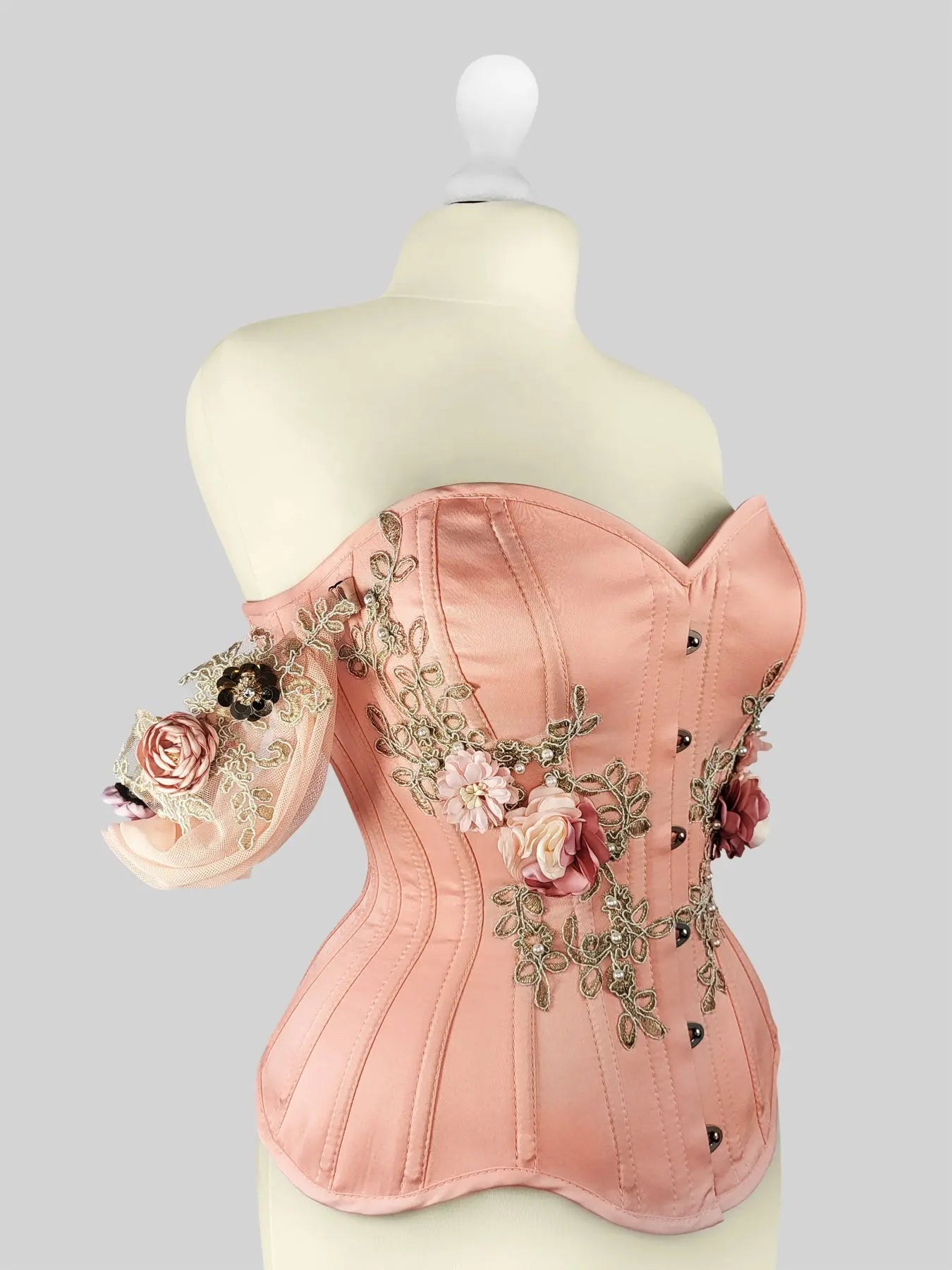 Pré-Commande : Corset Overbust Apricot - Rebel Madness Rebel Madness