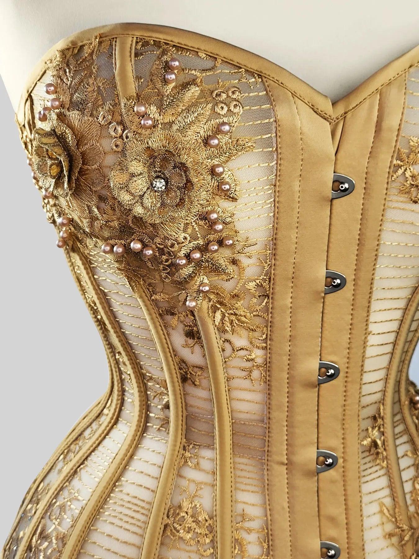 Pré-Commande : Corset Overbust Liquid Gold - Rebel Madness Rebel Madness