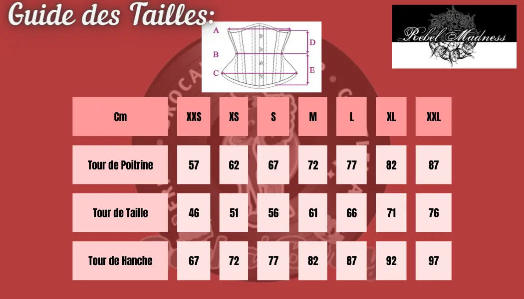 Pré-Commande : Corset Waist Cincher en Maille - Rebel Madness Rebel Madness