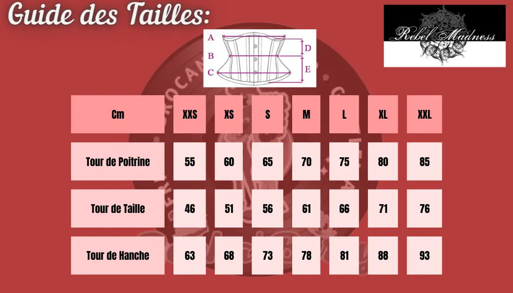 Pré-Commande : Corset Waspie en Maille - Rebel Madness Rebel Madness