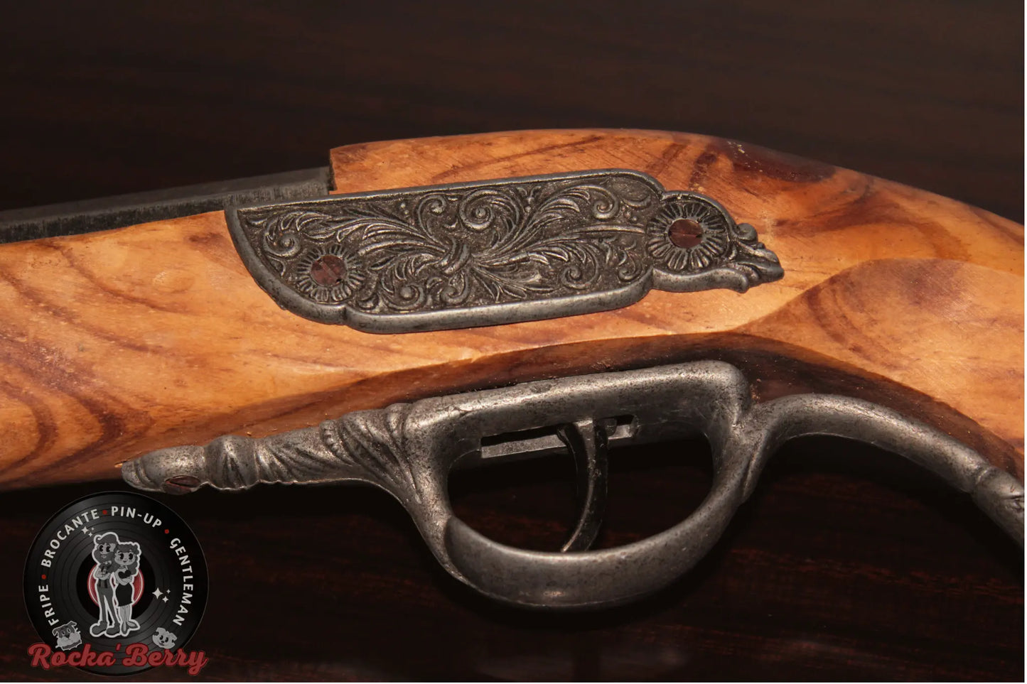 Réplique d'un Pistolet Tromblon (Arme Coloniale factice!) - Bois et Métal - Rocka'Berry