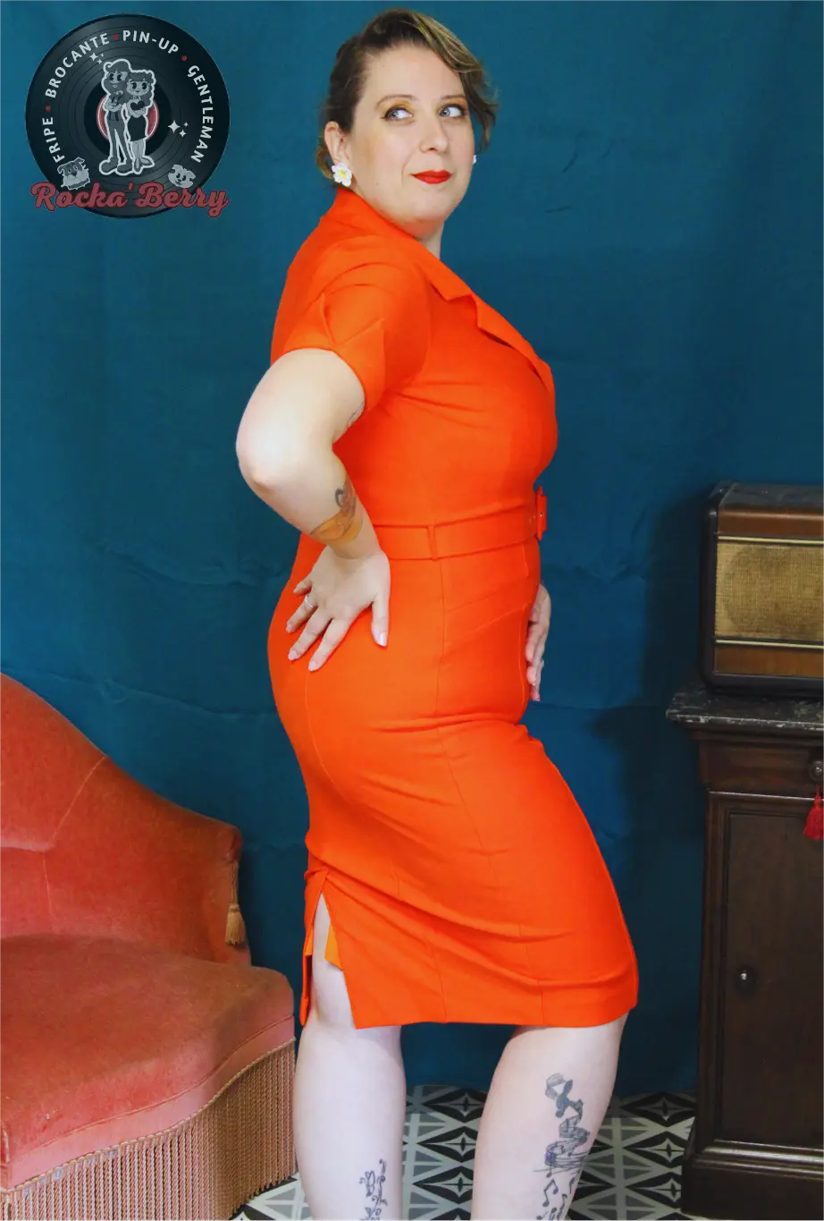 Robe Crayon Lois Orange - Zoé Vine Zoé Vine