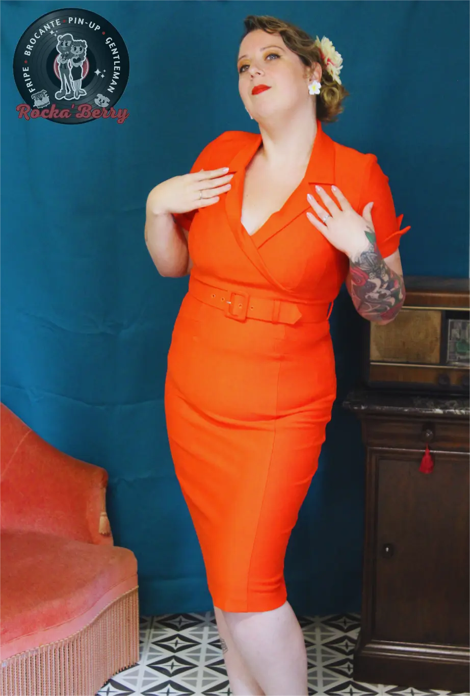 Robe Crayon Lois Orange - Zoé Vine Zoé Vine
