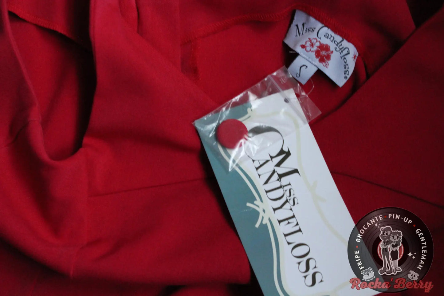 Robe Crayon Peplum Rouge Pinup - MissCandyFloss Miss Candyfloss