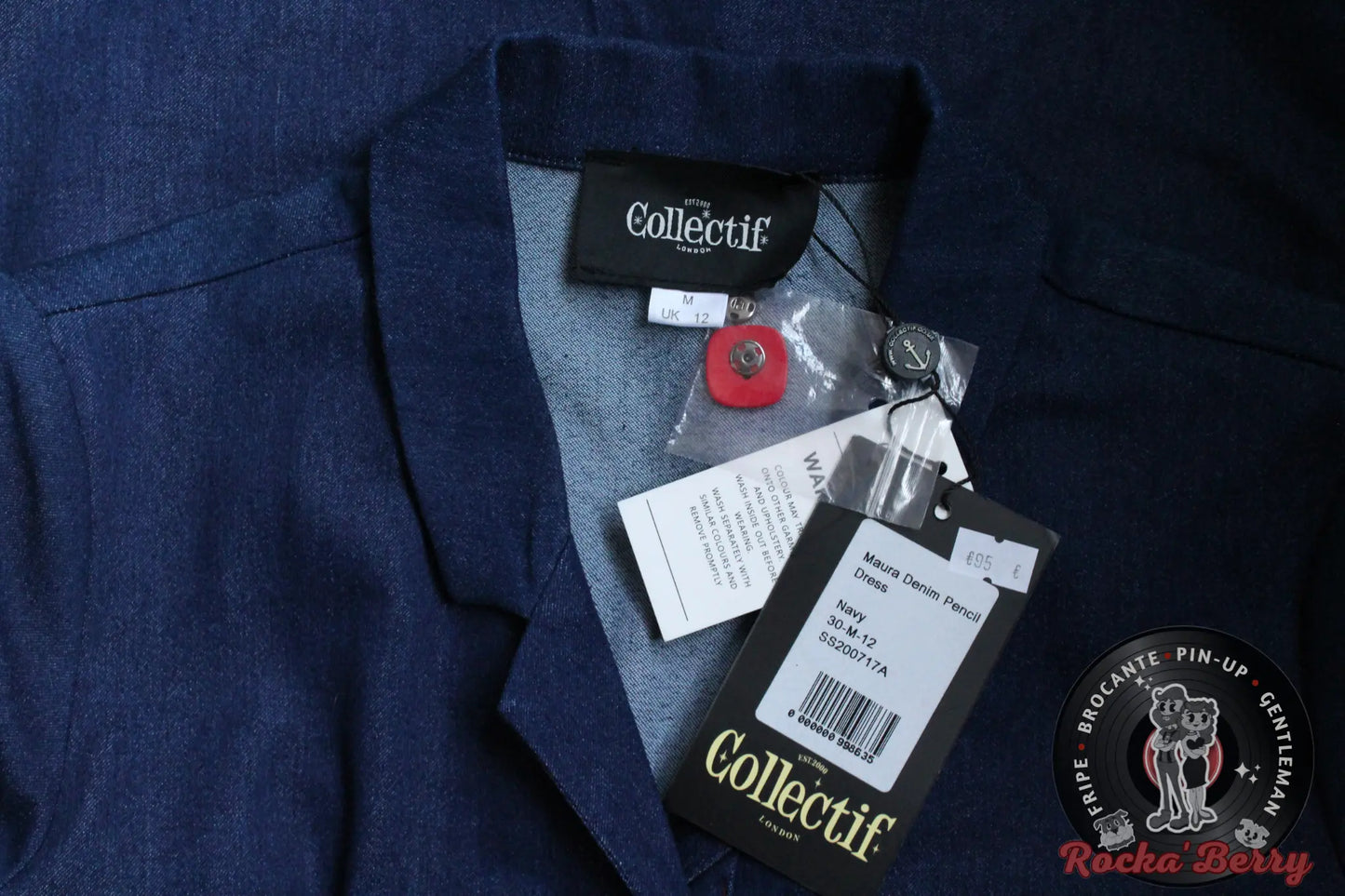 Robe Crayon Pinup Denim "Maura" - Collectif Collectif