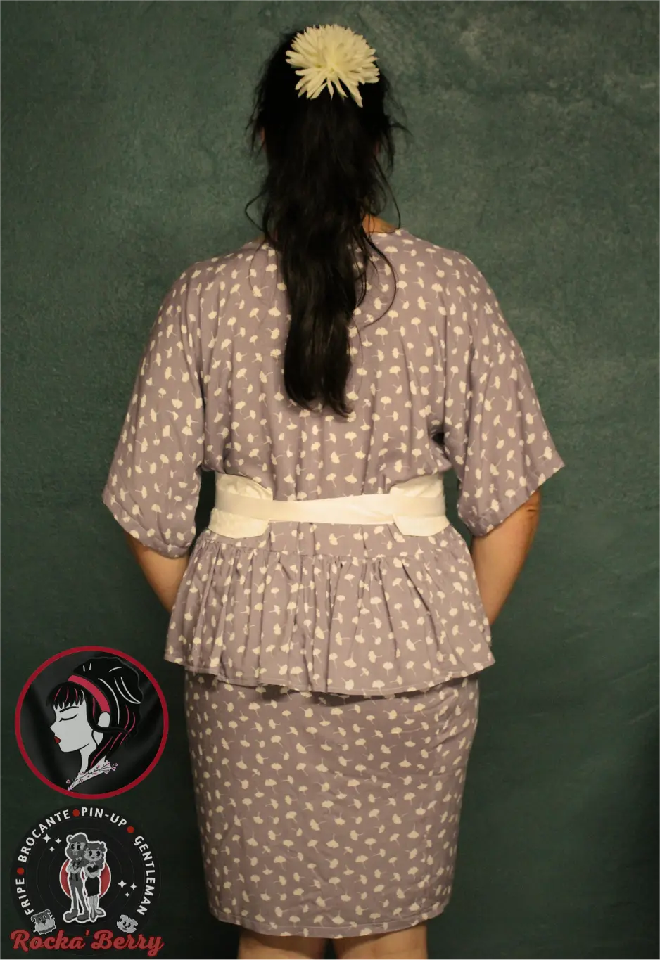 đžRobe Kimono Peplum Lavande â Collection Pin-Up Nipponđž