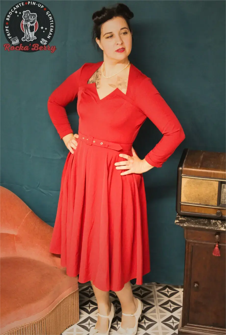 Robe Swing Rouge Pinup - MissCandyFloss Miss Candyfloss