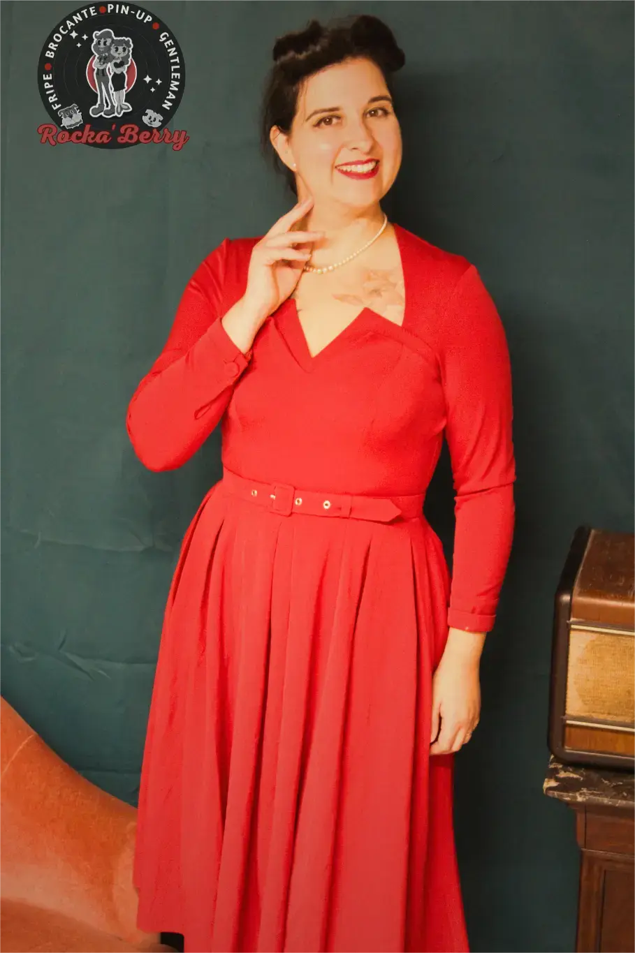 Robe Swing Rouge Pinup - MissCandyFloss Miss Candyfloss