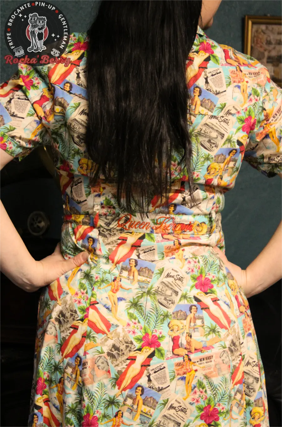 Tropisches Tiki-Schlauchkleid – Queen Kerosin