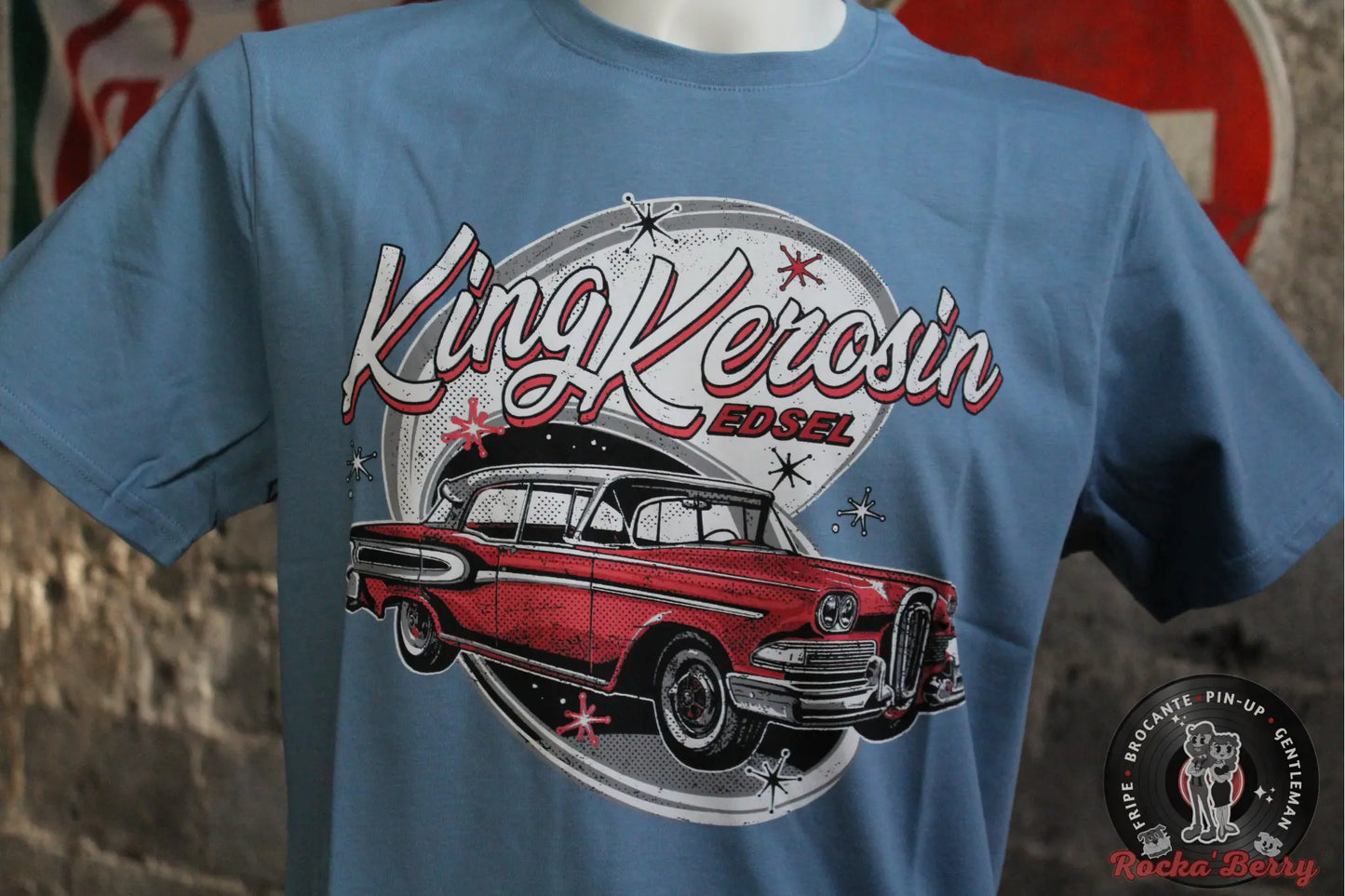 T-shirt Kustom Bleu K.K Edsel - King Kerosin King Kerosin