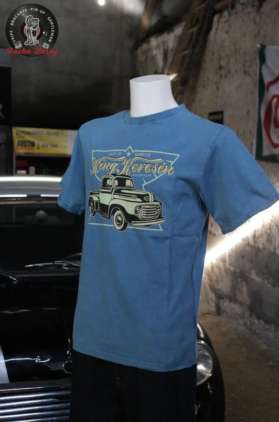 T-shirt Kustom Bleu Pick Up 50 - King Kerosin King Kerosin