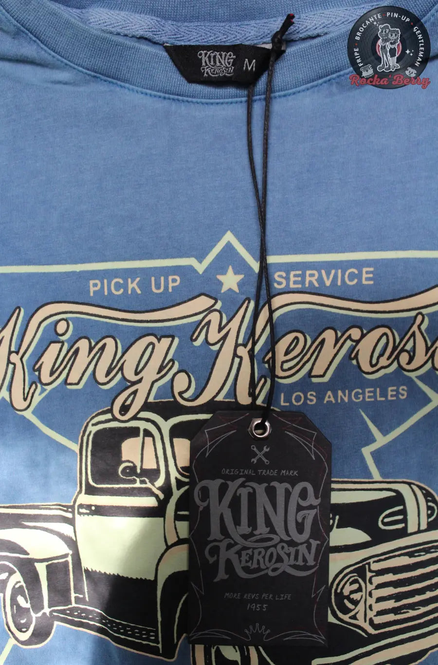 T-shirt Kustom Bleu Pick Up 50 - King Kerosin King Kerosin