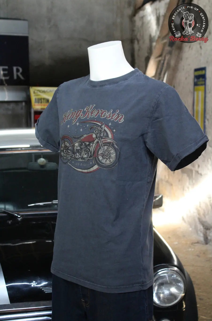 T-shirt Kustom Gris Bobber - King Kerosin King Kerosin