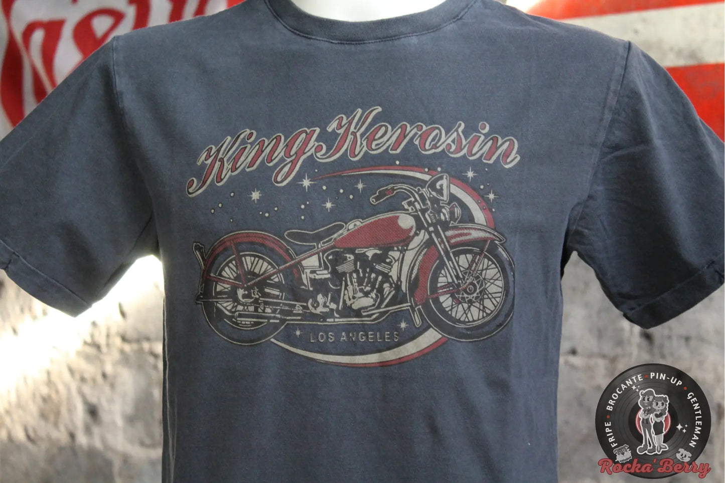 T-shirt Kustom Gris Bobber - King Kerosin King Kerosin