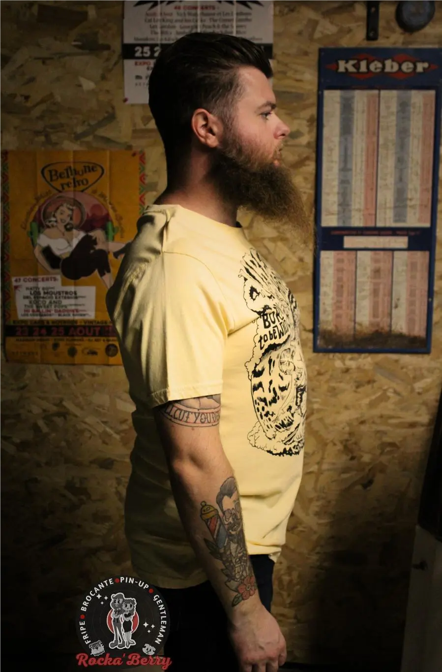 T-shirt Kustom Monster Crème - King Kerosin King Kerosin