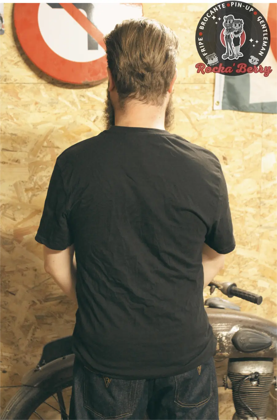 T-shirt Kustom Noir Red Baron RoadKiller - King Kerosin King Kerosin