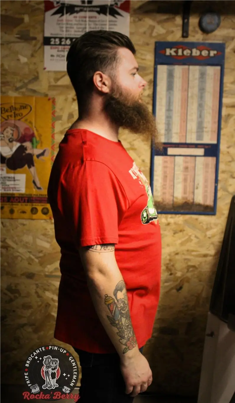 T-shirt Kustom Rouge Hot Rod Service - King Kerosin King Kerosin