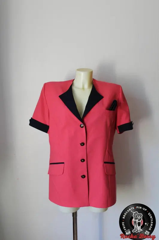 Veste de Tailleur Rose Vintage - Made in France Rocka'Berry