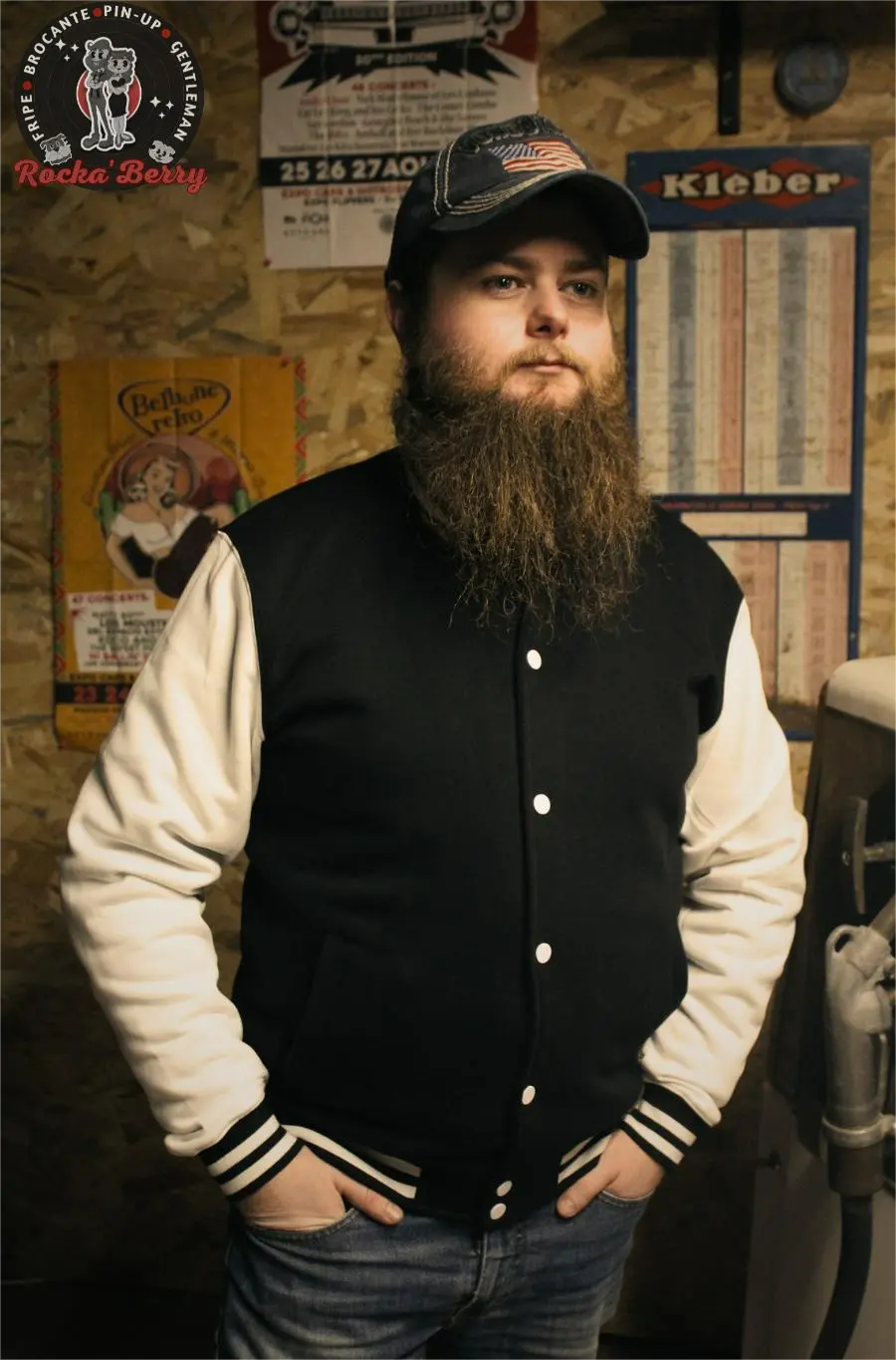 đŸWildest Pupâ in Town - Varsity Jacket / Teddy BrodĂ© Unisexe Rocka'Berry Rocka'Berry