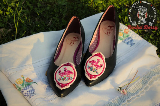 Ballerines Pin-up Flamant Rose - Banned Banned