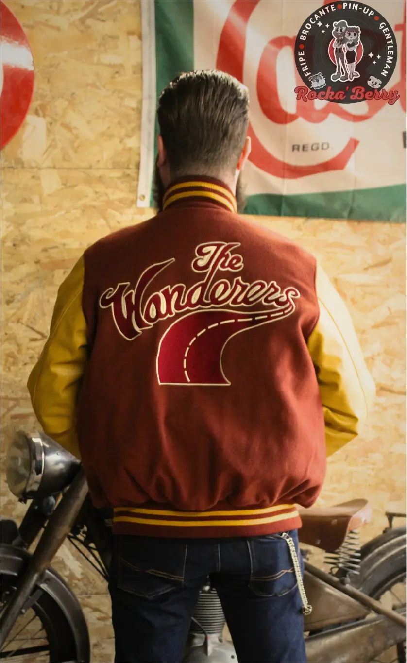 Blouson Teddy Universitaire : The Wanderers - Rumble59 - Rocka'Berry