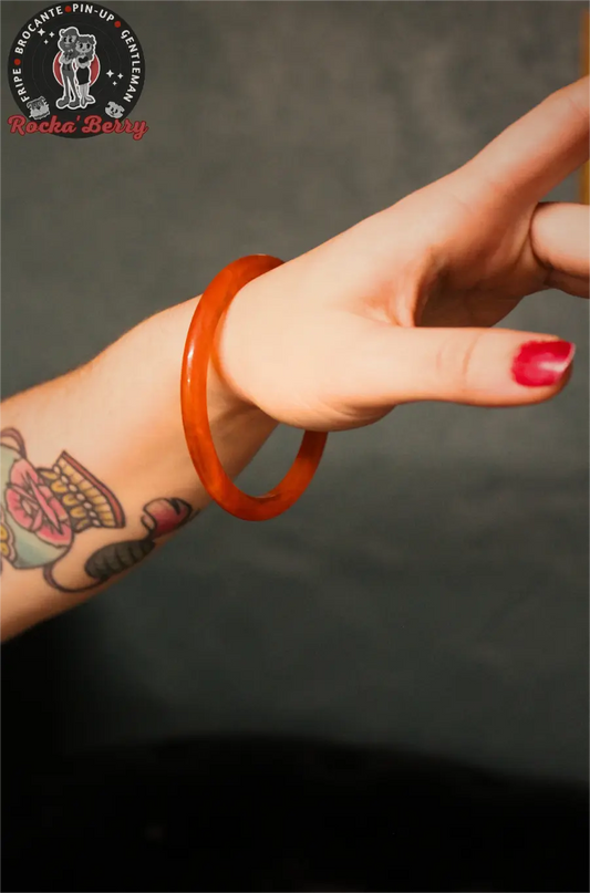 Bracelet Vintage Orange Ambré - Rocka'Berry