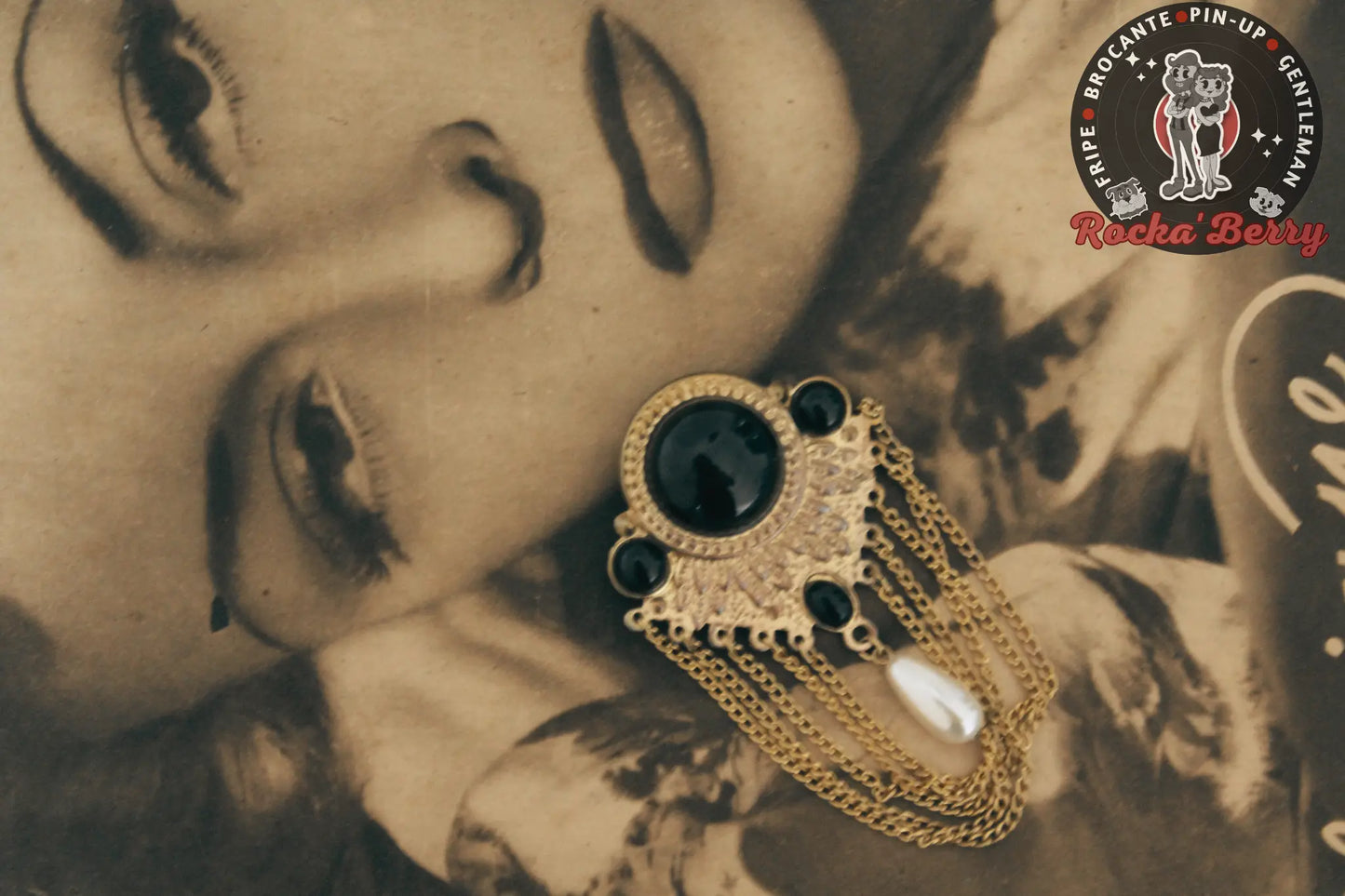 Broche Dorée Chaine Rocka'Berry