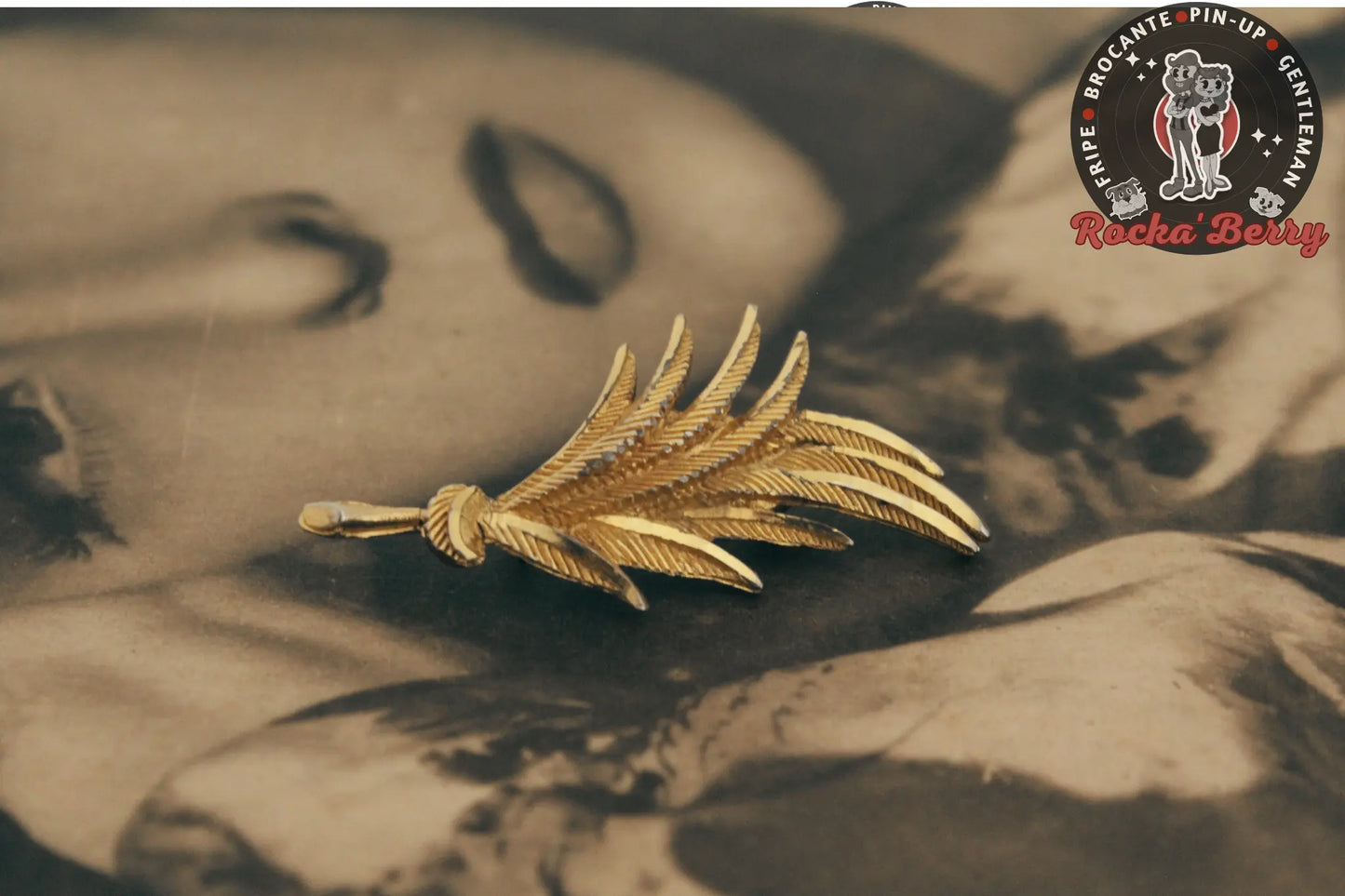 Broche Epis de Blé Dorée Rocka'Berry