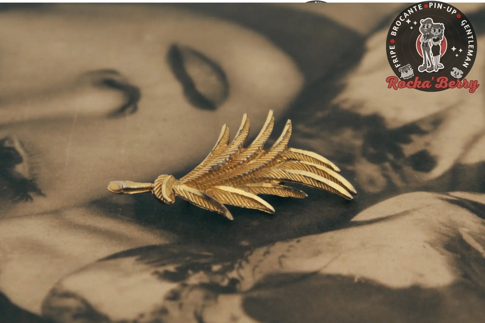 Broche Epis de Blé Dorée Rocka'Berry