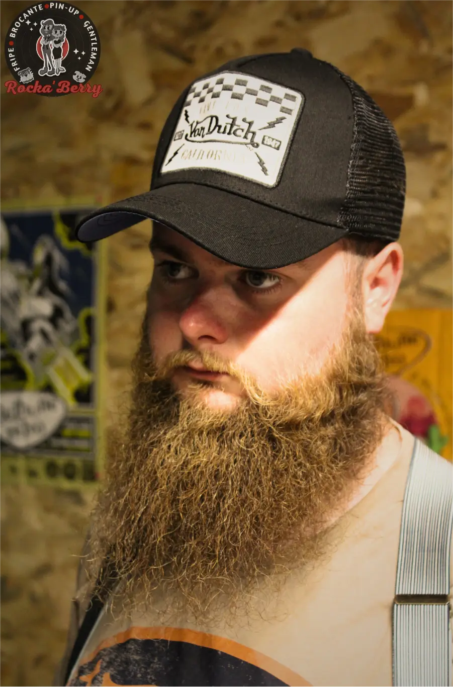 Casquette Von Dutch “Live Fast, California” – Trucker Noir & Blanc