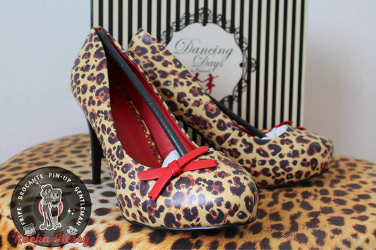 Chaussures à Talons Pinup Léopard - Banned - Rocka'Berry