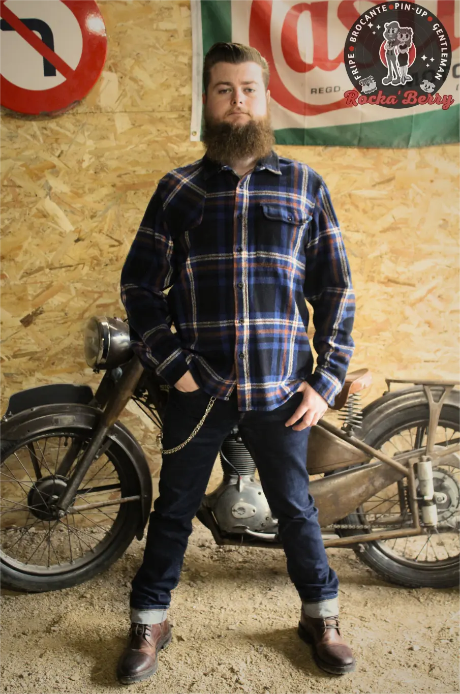 Chemise Bucheron Bleue et Marron 100% Coton - Dickies - Rocka'Berry