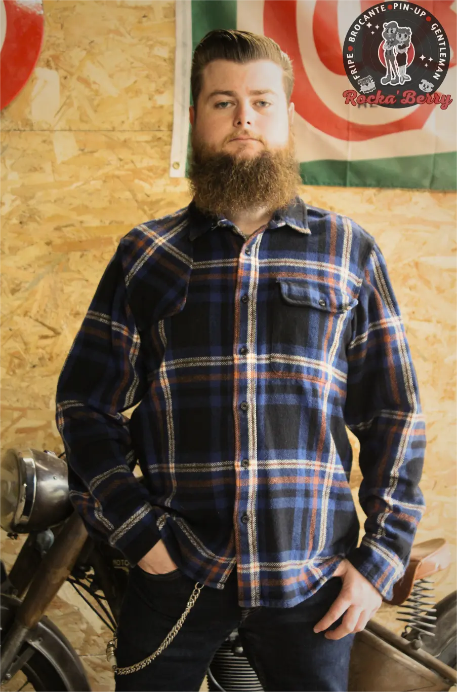 Chemise Bucheron Bleue et Marron 100% Coton - Dickies - Rocka'Berry