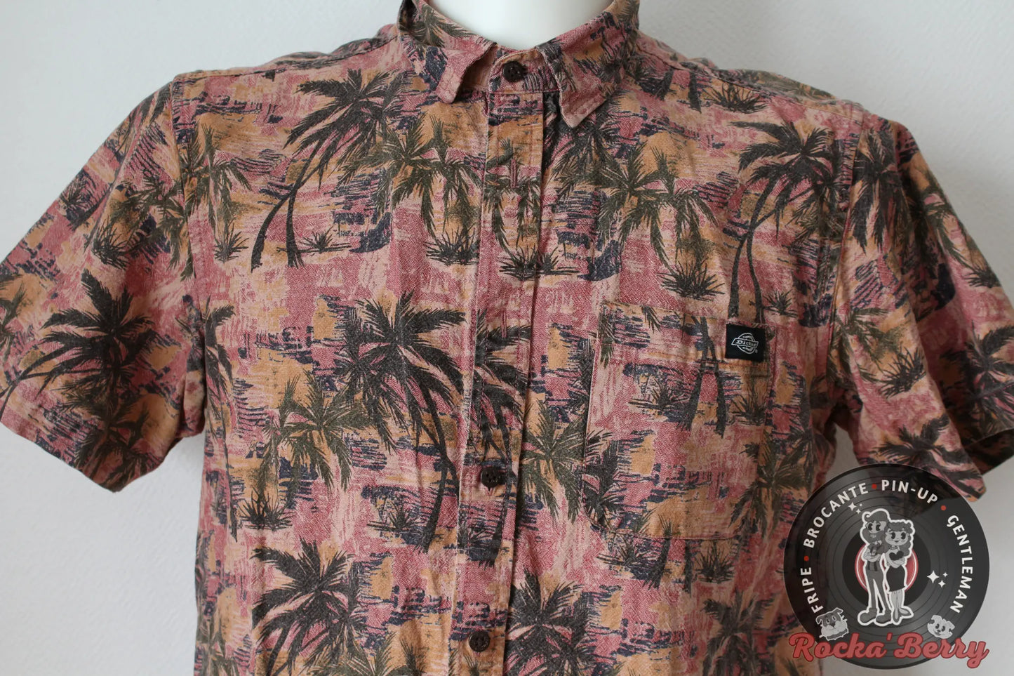 Chemise Hawaïenne Palmier Rose et Orange - Dickies Dickies