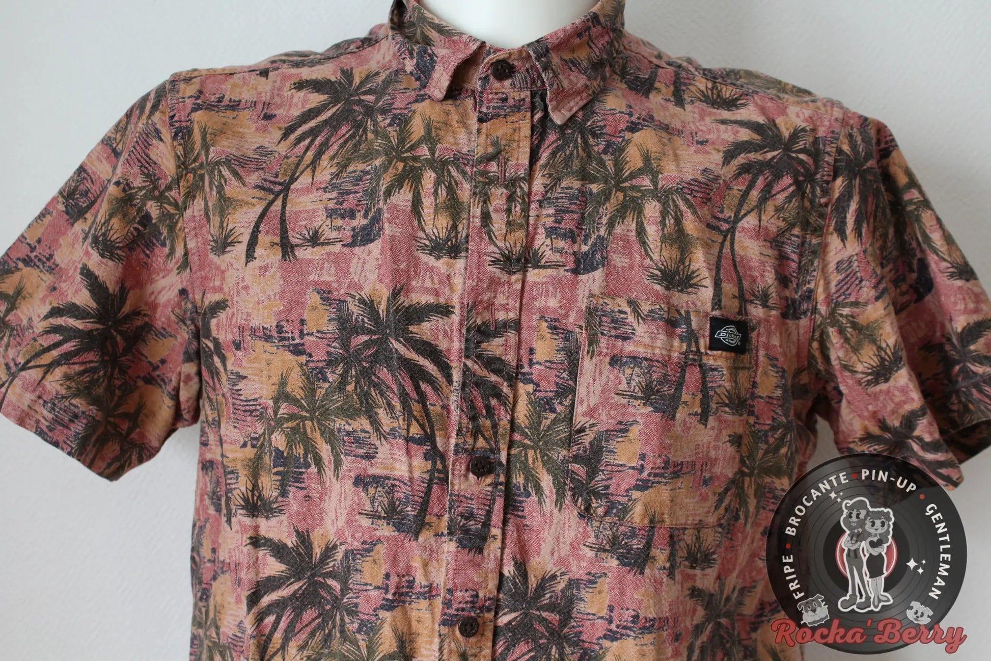 Chemise Hawaïenne Palmier Rose et Orange - Dickies Dickies
